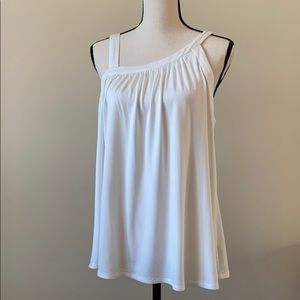 Asymmetric-Neck sleeveless top